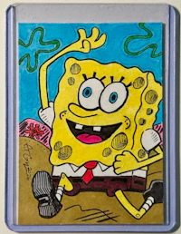 spongebob squarepants in a blue frame